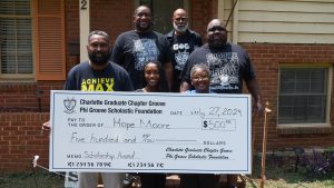 Scholarship award presentation to a high school graduate